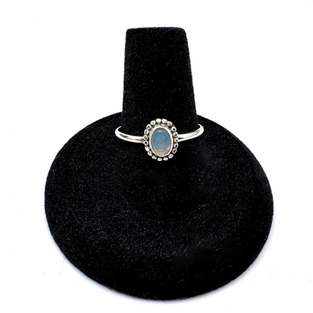 Sterling Silver Moonstone Ring Size 8